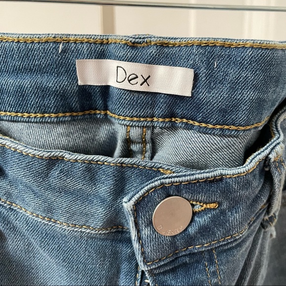 Dex Jeans with green/white stripe and frayed/distressed ankles - Picture 3 of 7